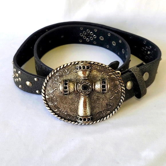 Robbie French Designs Genuine Leather Cross Belt - Picture 1 of 8